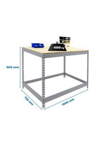 Mesa de Trabajo SIMONWORK Basic 1 901875-1 galvanizado/madera | Mesa de trabajo SimonRack profesional y resistente