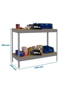 Mesa de Trabajo SIMONWORK Basic 2 901260-2 gris/madera | Mesa de trabajo SimonRack profesional y resistente