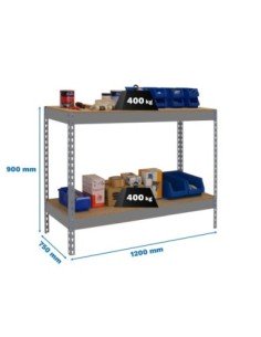 Mesa de Trabajo SIMONWORK Basic 2 901275-2 gris/madera | Mesa de trabajo SimonRack profesional y resistente