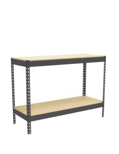 Mesa de Trabajo SIMONWORK Basic 2 901545-2 antracita/madera | Mesa de trabajo SimonRack profesional y resistente