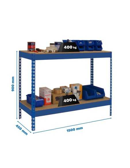 Mesa de Trabajo SIMONRACK Simonwork basic 2 901545-2 azul/madera