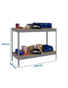 Mesa de Trabajo SIMONWORK Basic 2 901890-2 gris/madera | Mesa de trabajo SimonRack profesional y resistente
