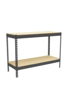 Mesa de Trabajo SIMONWORK Basic 2 902175-2 antracita/madera | Mesa de trabajo SimonRack profesional y resistente