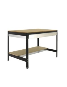 Mesa de Trabajo SIMONWORK BT 0 box 1200 antracita/madera | Mesa de trabajo SimonRack profesional y resistente