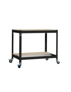 Mesa de Trabajo SIMONWORK con Ruedas BT 0 1500 antracita/madera | Mesa de trabajo SimonRack profesional y resistente