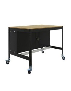 Mesa de Trabajo SIMONWORK con Ruedas BT 0 cabinet 1200 antracita/madera | Mesa de trabajo SimonRack profesional y resistente