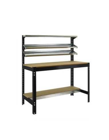 Mesa de Trabajo SIMONWORK BT 1 1500 antracita/madera | Mesa de trabajo SimonRack profesional y resistente