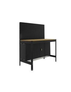 Mesa de Trabajo SIMONWORK BT 2 cabinet 1200 antracita/madera | Mesa de trabajo SimonRack profesional y resistente