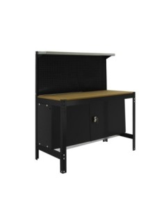 Mesa de Trabajo SIMONWORK BT 3 cabinet 1200 antracita/madera | Mesa de trabajo SimonRack profesional y resistente