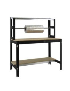 Mesa de Trabajo SIMONWORK BT 4 1200 antracita/madera | Mesa de trabajo SimonRack profesional y resistente
