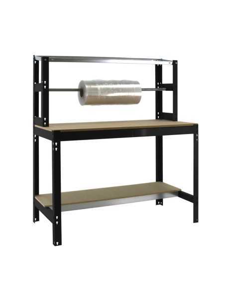 Mesa de Trabajo SIMONWORK BT 4 1200 antracita/madera | Mesa de trabajo SimonRack profesional y resistente