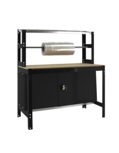 Mesa de Trabajo SIMONWORK BT 4 cabinet 1200 antracita/madera | Mesa de trabajo SimonRack profesional y resistente