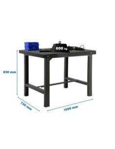 Mesa de Trabajo SIMONWORK BT 6 metal 1200 antracita | Mesa de trabajo SimonRack profesional y resistente