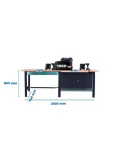 Mesa de Trabajo SIMONWORK BT 6 pro tande laminate 1box 1cab 2100 an | Mesa de trabajo SimonRack profesional y resistente