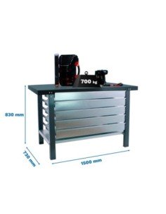 Mesa de Trabajo SIMONWORK BT 6l pro metal 5box 1500 antracita | Mesa de trabajo SimonRack profesional y resistente