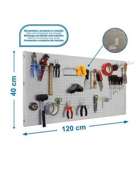 Estantería SIMONRACK Panelclick 1200x400 galva + 22 hook + 3 acce