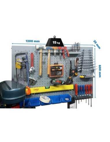 Panel para Herramientas PANELCLICK 1200x600 gris + 8 hook