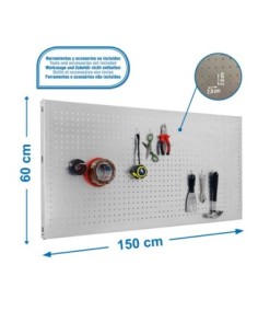 Estantería SIMONRACK Panelclick 1500x600 galva + 8 hook