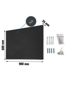 Panel Herramientas Panelclick 900x600 antracita + 14 hook + 3 acce | Mesa de trabajo SimonRack profesional y resistente