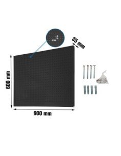 Panel Herramientas Panelclick 900x600 antracita + 8 hook | Mesa de trabajo SimonRack profesional y resistente