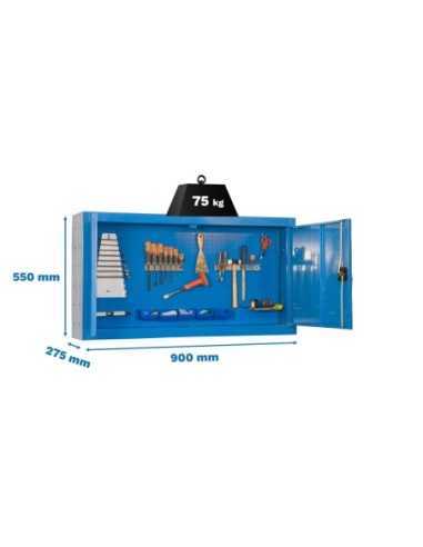 Armario Herramientas CABINET Tools Monobloque 550x900mm azul | Mesa de trabajo SimonRack profesional y resistente