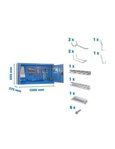 Armario Herramientas SIMONRACK Cabinet tools Monobloque 650x1200mm azul+ 9 accs