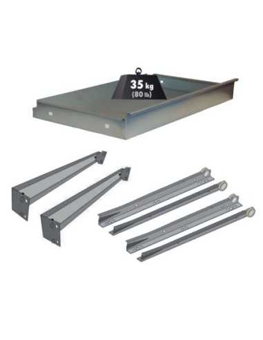 Cajón SIMONRACK bt0-5 1500x750mm Galvanizado + 2 guias | Mesa de trabajo SimonRack profesional y resistente