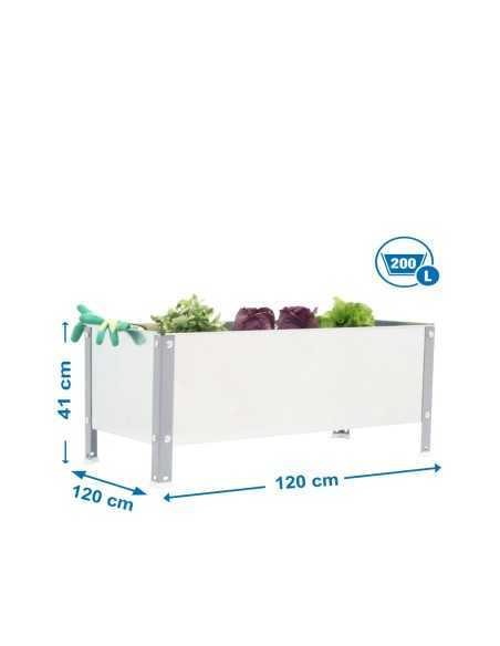 Huerto Urbano SIMONGARDEN 410x1200x1200 gris/gal-400l
