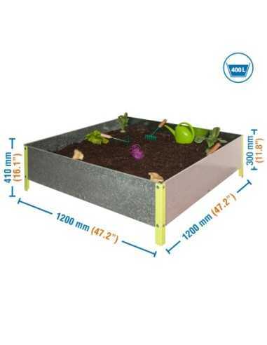 Huerto Urbano SIMONGARDEN 410x1200x1200 verde/gal-400l