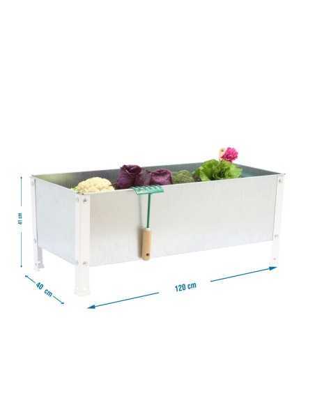 Huerto Urbano SIMONGARDEN 410x1200x400 blanc/galv-150l