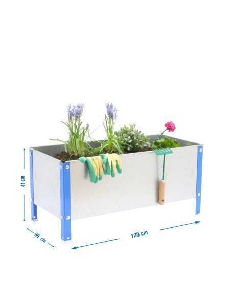 Huerto Urbano SIMONGARDEN 410x1200x600 azul/galv-200l