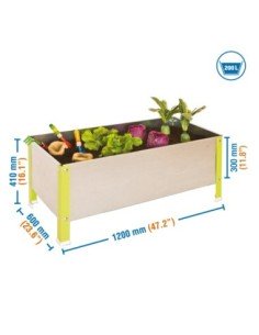 Huerto Urbano SIMONGARDEN 410x1200x600 verde/galv-200l