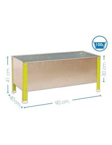 Huerto Urbano SIMONGARDEN 410x900x400 verde/galvanizada-100l