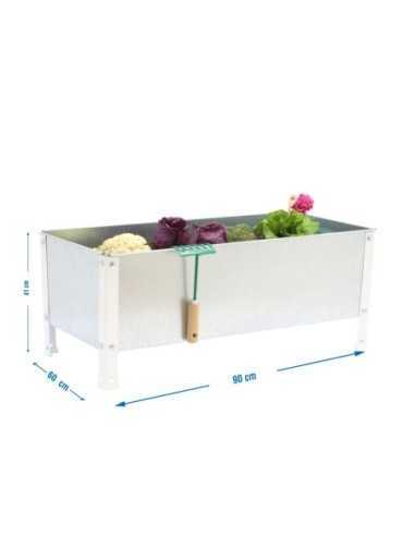 Huerto Urbano SIMONGARDEN 410x900x600 blanc/galvanizada-140l