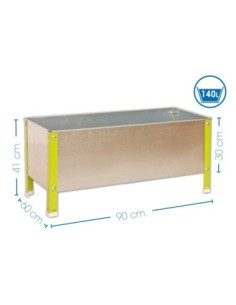 Huerto Urbano SIMONGARDEN 410x900x600 verde/galvanizada-140l