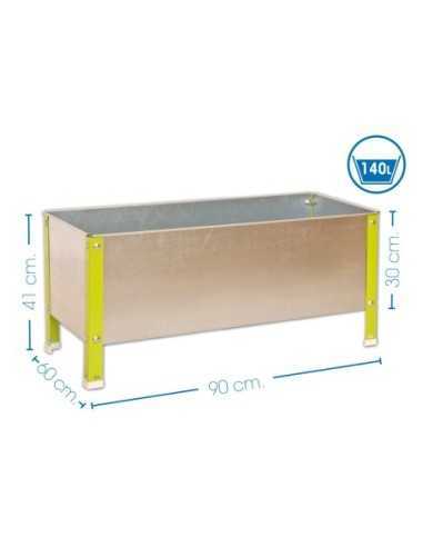 Huerto Urbano SIMONGARDEN 410x900x600 verde/galvanizada-140l