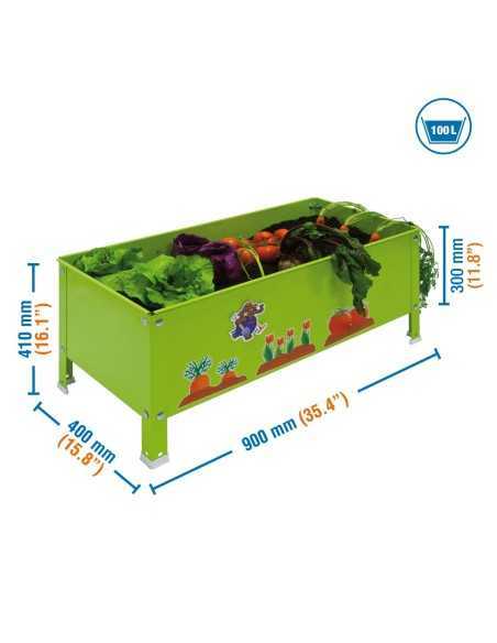 Huerto Urbano SIMONGARDEN kid 410x900x400 verde-100l