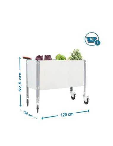 Huerto Urbano SIMONGARDEN con Ruedas 1200x1200 gris/gal