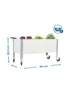 Huerto Urbano SIMONGARDEN con Ruedas 900x600 gris/gal
