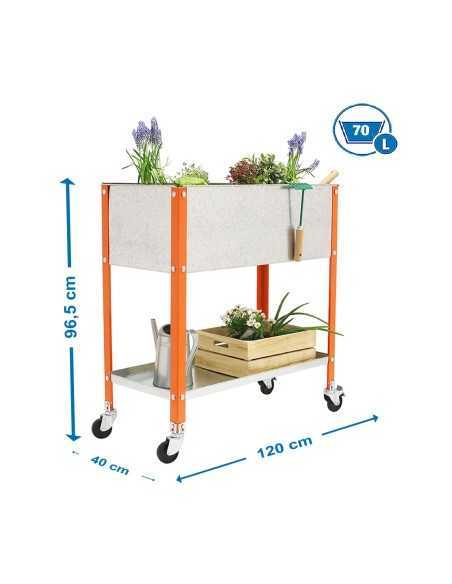 Huerto Urbano SIMONGARDEN top con Ruedas 1200x400 nar/ga