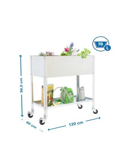 Huerto Urbano SIMONGARDEN top con Ruedas 1200x600 galvanizada/galv