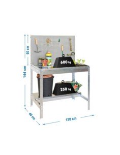 Mueble jardín SIMONGARDEN bt2 1200x400 galvanizada/galvanizada