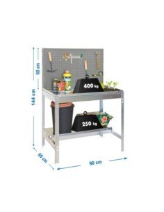 Mueble jardín SIMONGARDEN bt2 900x600 galvanizada/gris