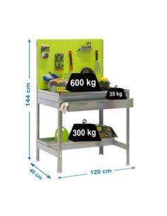 Estantería SIMONGARDEN bt2 box 1200x400 galvanizada/verde