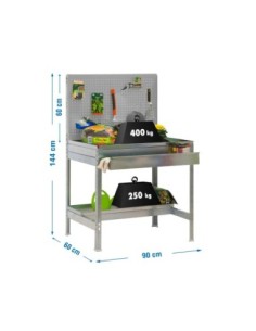 Mueble jardín SIMONGARDEN bt2 box 900x600 galvanizada/galvanizada