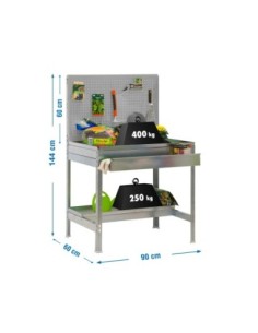 Mueble jardín SIMONGARDEN bt2 box 900x600 galvanizada/gris