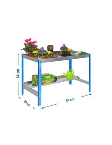 Mueble jardín SIMONGARDEN desk 900x600 azul/galvanizada