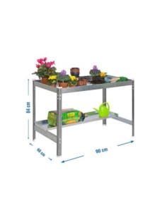 Mueble jardín SIMONGARDEN desk 900x600 gris/galvanizada