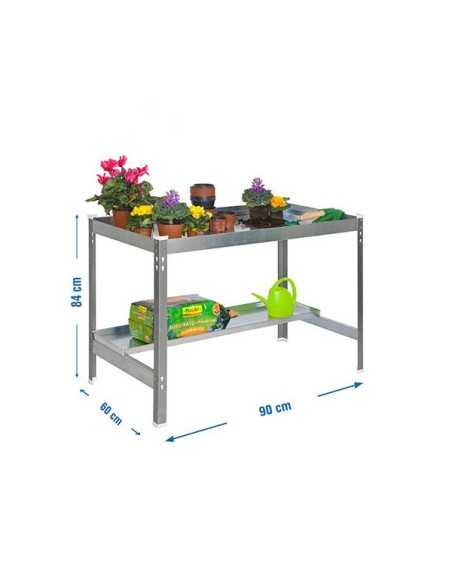 Mueble jardín SIMONGARDEN desk 900x600 gris/galvanizada