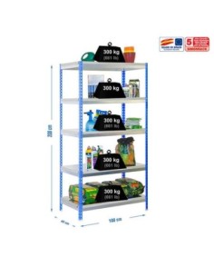 Estantería de Jardín SIMONGARDEN bricoforte 1004-5 azul/galvanizada